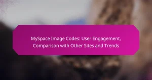 MySpace Image Codes: User Engagement, Comparison with Other Sites and Trends