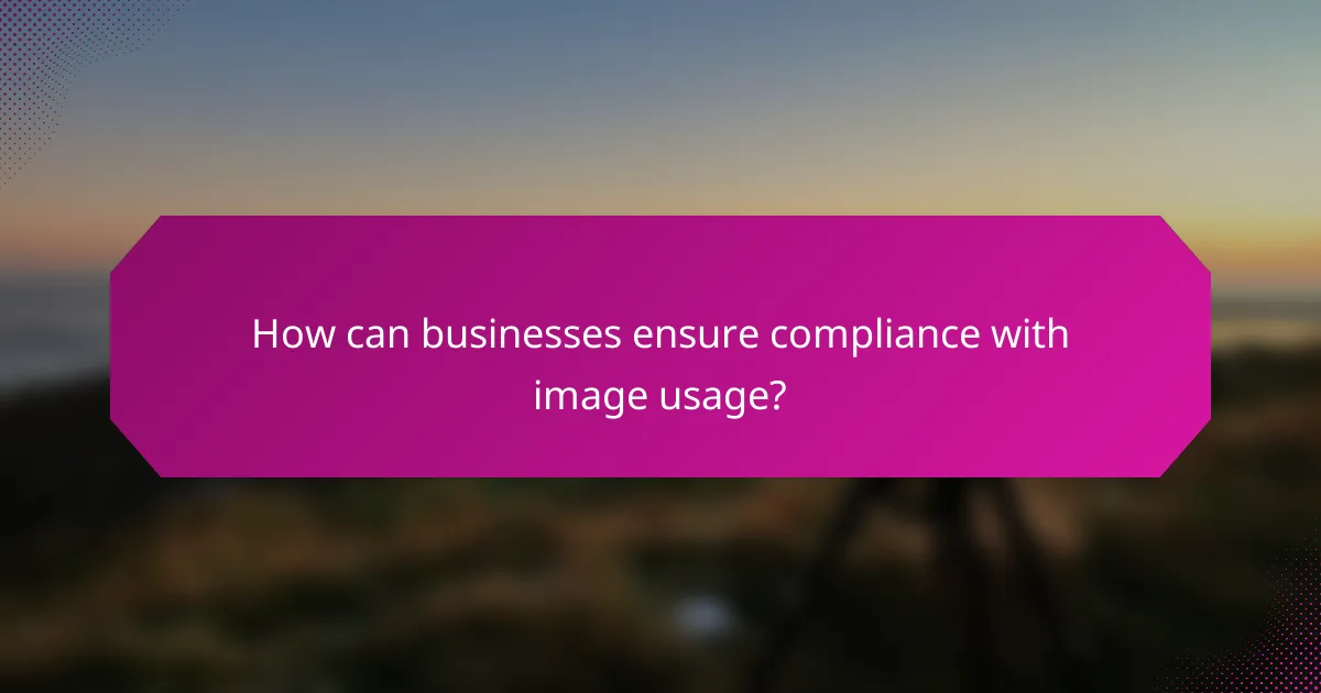 How can businesses ensure compliance with image usage?