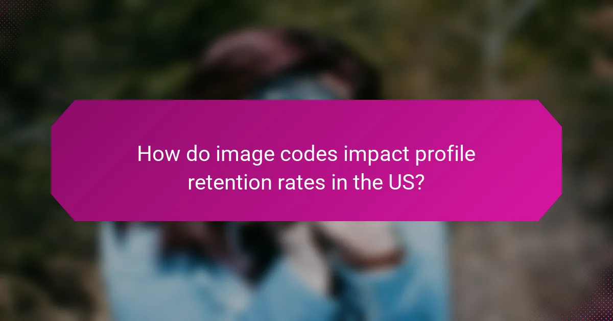 How do image codes impact profile retention rates in the US?