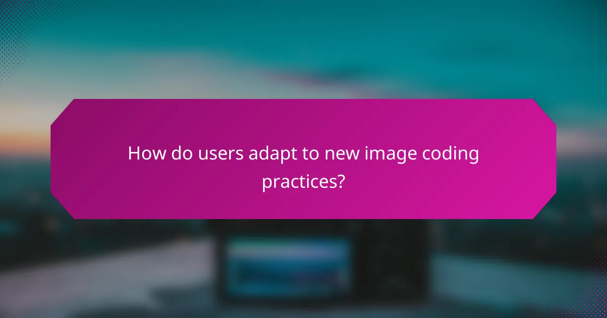 How do users adapt to new image coding practices?