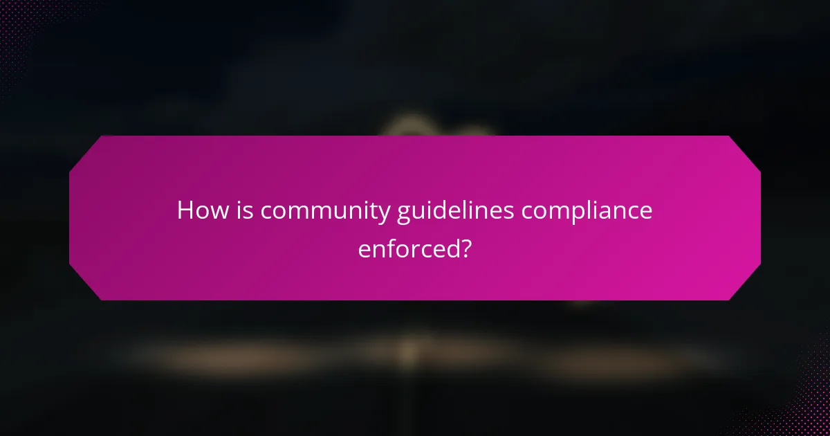 How is community guidelines compliance enforced?