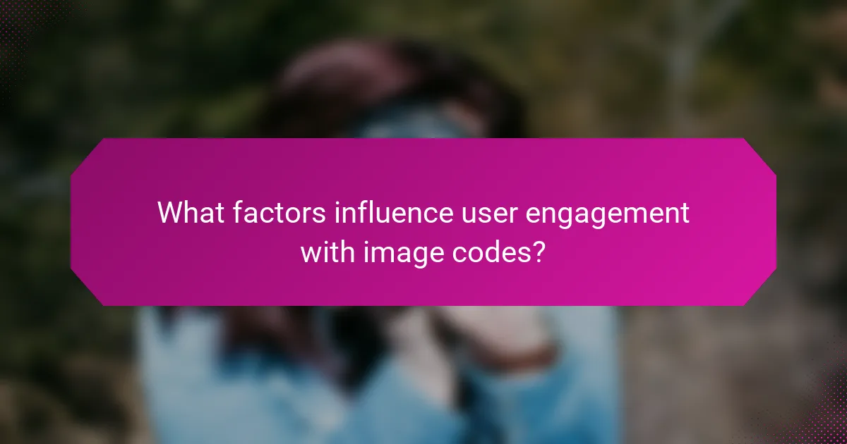 What factors influence user engagement with image codes?